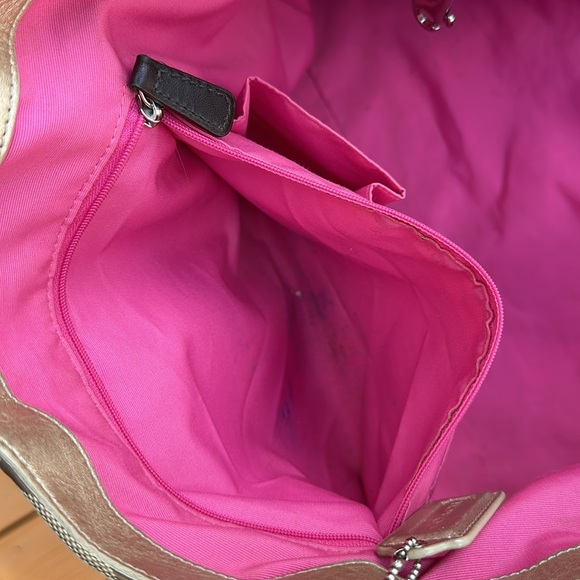 COACH Gabby Signature Large Carryall Tote Bag with Leather Trim - Picture 11 of 15